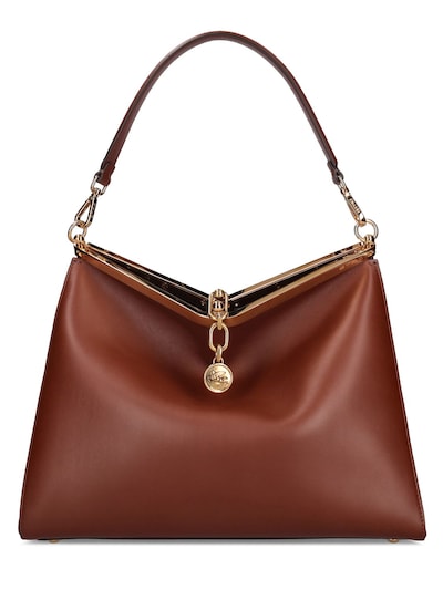 Large vela leather shoulder bag - Etro - Women