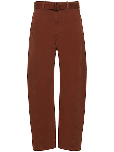 Twisted belted cotton pants - Lemaire - Women | Luisaviaroma