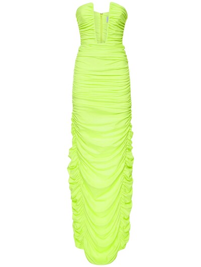 main_image_ Vestido largo de lycra sin tirantes para mujer