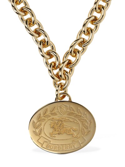 Burberry - Ekd engraved necklace - Gold | Luisaviaroma