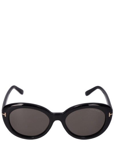 Tom Ford - Lily round acetate sunglasses - Black/Smoke | Luisaviaroma