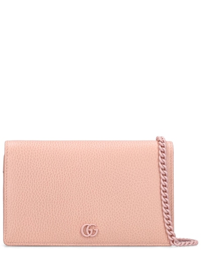 GG Marmont Leather Wallet in Pink - Gucci