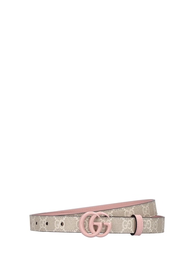 GUCCI GG Marmont beige/pink belt