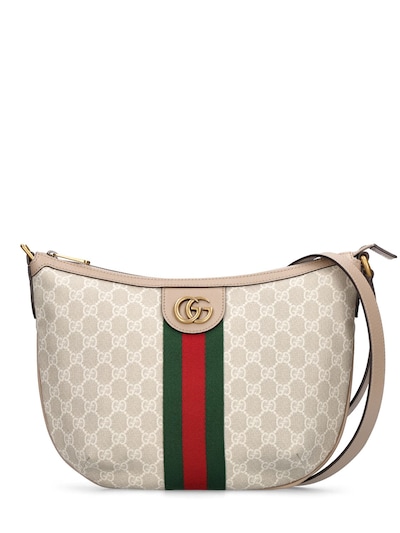 Ophidia GG Small Shoulder Bag in Beige - Gucci