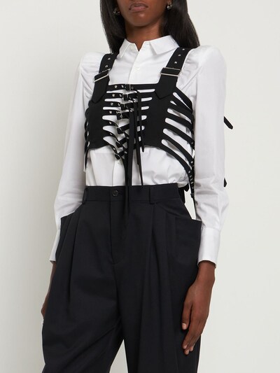 Oxford wool buckle harness - Noir Kei Ninomiya - Women | Luisaviaroma