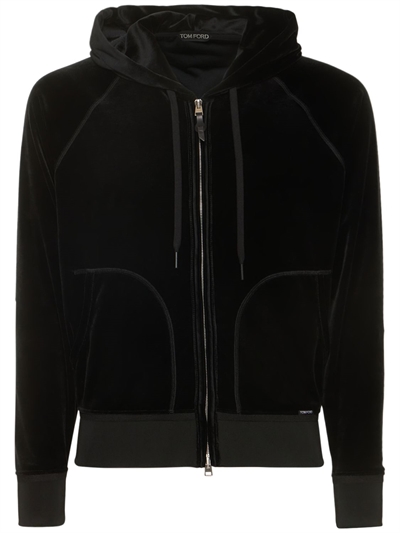 Jersey velvet zip hoodie - Tom Ford - Men | Luisaviaroma