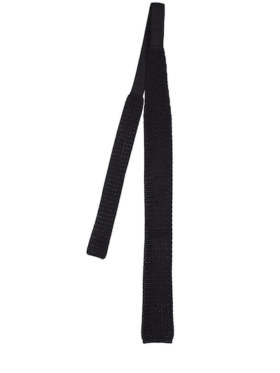 Tom Ford - Silk knit tie - Black | Luisaviaroma