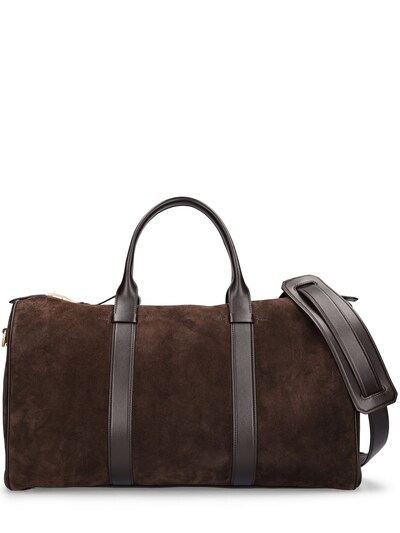 Tom Ford - Buckley suede & leather duffle bag - Ebony | Luisaviaroma