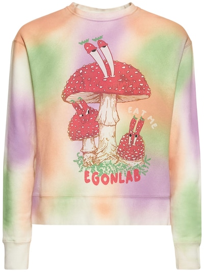 Eat me tie dye cotton jersey sweatshirt - Egonlab - Men | Luisaviaroma