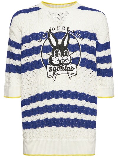 Cotton bunny knit t-shirt - Egonlab - Men | Luisaviaroma