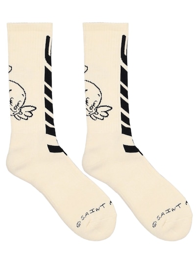 Logo cotton blend socks - Saint Michael - men | Luisaviaroma