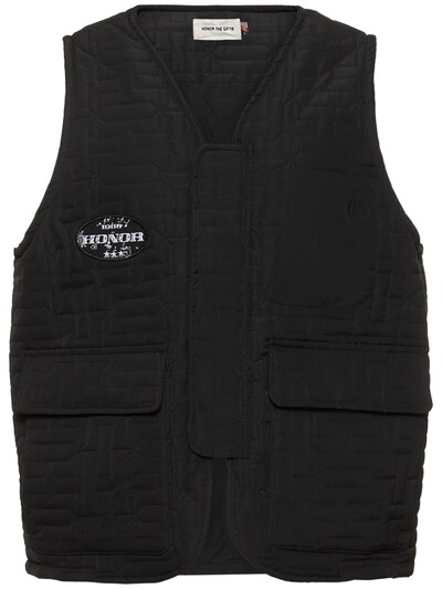 Man Utility Vest With Rubber Branding