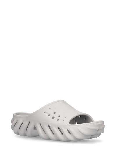 CROCS: Echo slide sandals - Light Grey - men_1 | Luisa Via Roma