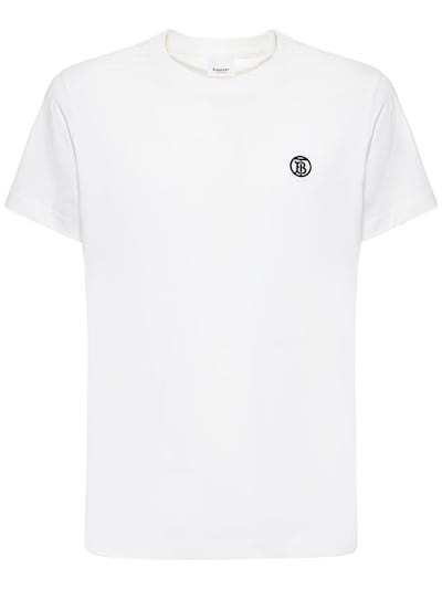 Parker tb logo cotton jersey t-shirt - Burberry - Men | Luisaviaroma