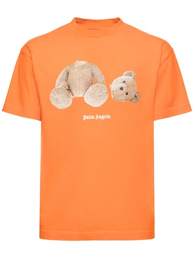 Bear print cotton jersey t-shirt - Palm Angels - Men