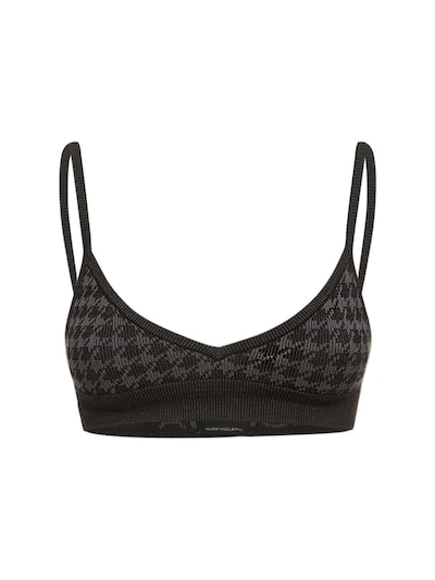 Nagnata - Checked out triangle bralette - Black | Luisaviaroma