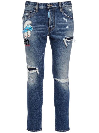 Smurfs Skater Denim Jeans Dsquared2 Men Luisaviaroma