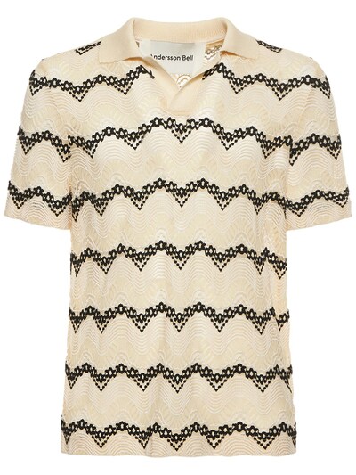 Sheer knit mesh s/s polo - Andersson Bell - Men | Luisaviaroma