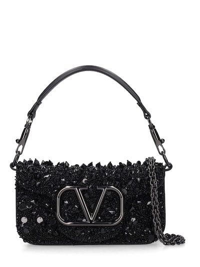 Small Loco Embellished Silk Shoulder Bag By Valentino Garavani