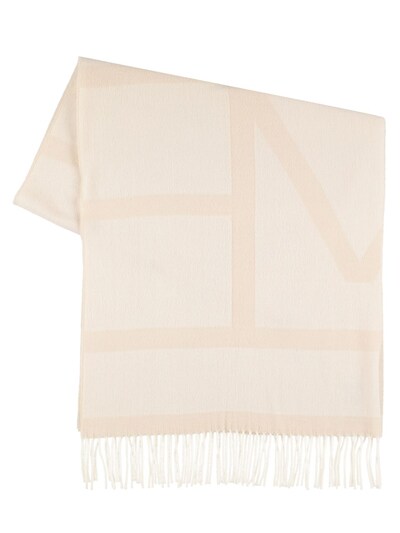 Monogram jacquard wool scarf - Toteme - Women