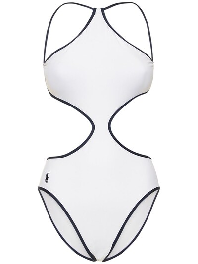 Polo Ralph Lauren: Costume intero con cutout - Bianco - women_0 | Luisa Via Roma