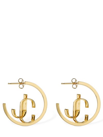 Jc monogram hoop earrings - Jimmy Choo - Women | Luisaviaroma