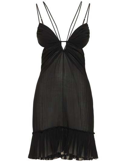 Nensi Dojaka - Keyhole crossed mini dress - Black | Luisaviaroma