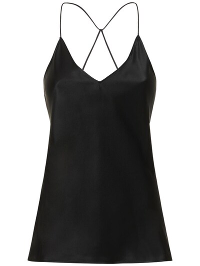 Nili Lotan - Desiree satin silk cami top - Black | Luisaviaroma