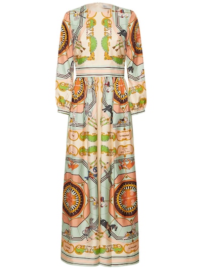 Carousel printed silk tunic dress - Tory Burch - women | Luisaviaroma