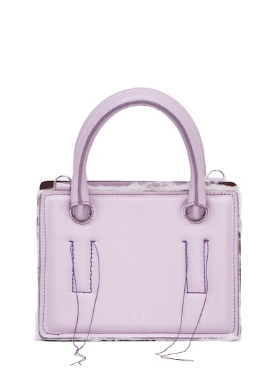 Lilac Mini Satchel Purse With Handle & Detachable Strap for 