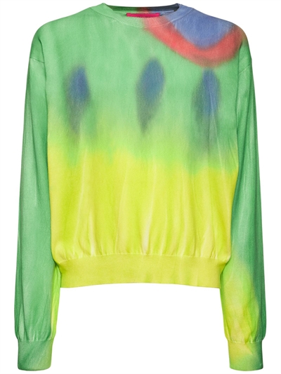 Tie dye knit organic cotton sweater - The Elder Statesman - Men |  Luisaviaroma