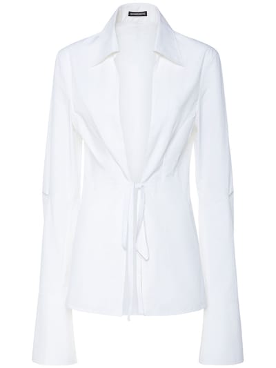 Linsey open front poplin shirt - Ann Demeulemeester - Women | Luisaviaroma