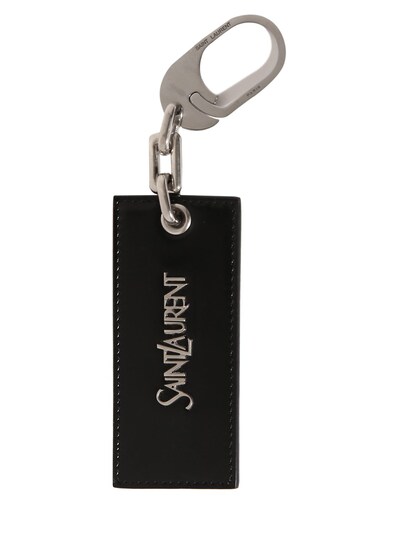 Monogram leather keyring - Saint Laurent - Men | Luisaviaroma
