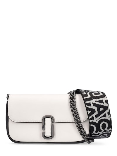 Marc Jacobs The J Marc Shoulder Bag in Black and White Leather