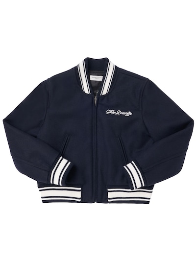 Golden Goose Blue Wool Blend Bomber Jacket