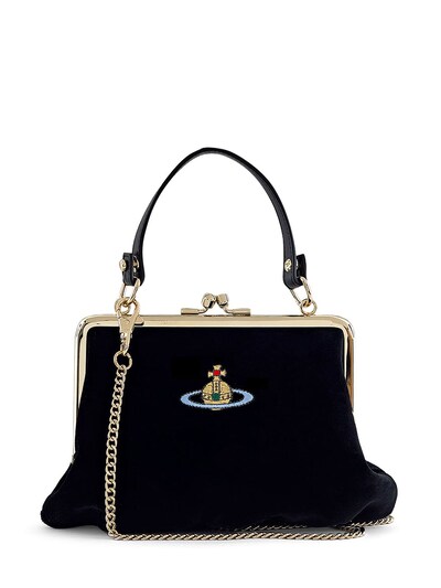 Granny frame velvet top handle bag - Vivienne Westwood - Women ...
