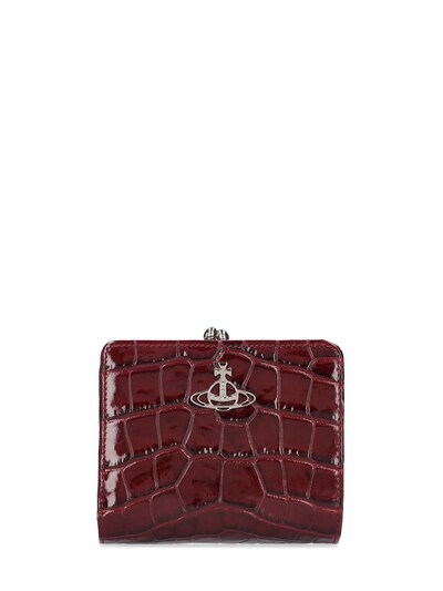 Croc embossed leather clasp wallet - Vivienne Westwood - Women