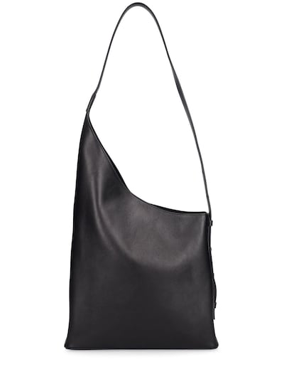 Black Demi Lune leather shoulder bag, Aesther Ekme