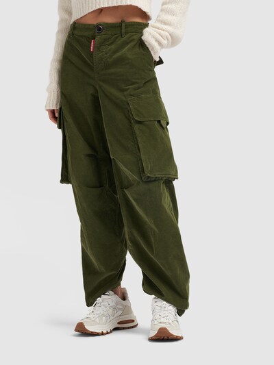 Wide corduroy cargo pants - Dsquared2 - Women | Luisaviaroma