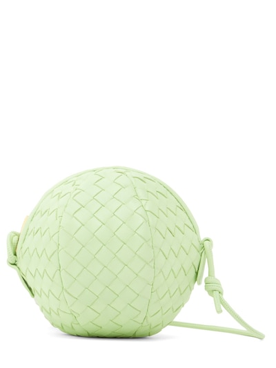 Green Knot Intrecciato-leather clutch bag, Bottega Veneta