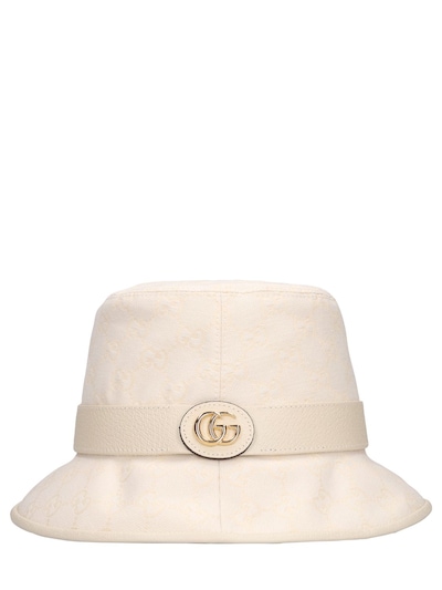 Gg jago cotton blend canvas bucket hat - Gucci - Women