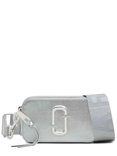 Marc Jacobs Snapshot Leather Handbag White/ Silver