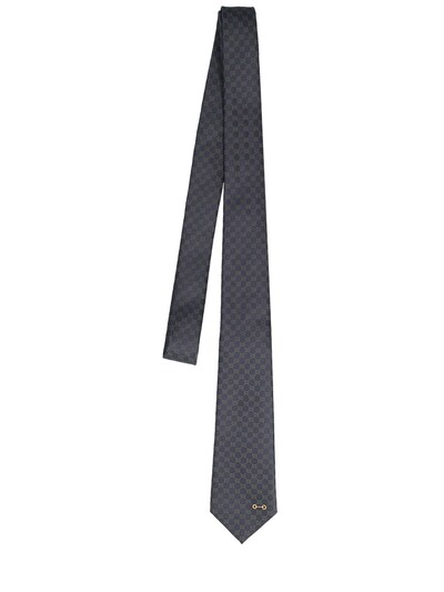 7cm gg mono horsebit silk jacquard tie - Gucci - Men