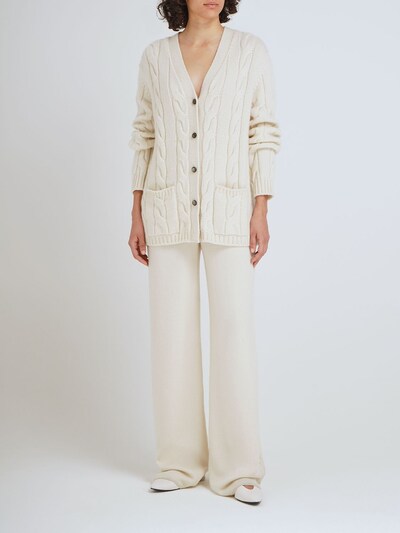 Napier cable knit cashmere pants - Loro Piana - Women | Luisaviaroma