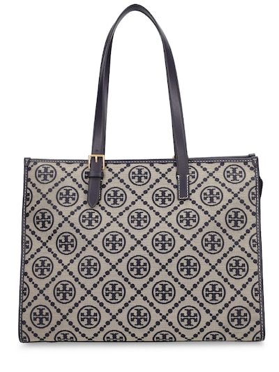 Tory Burch T Monogram Coated Canvas Tote Bag – Luxe Paradise
