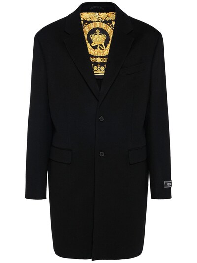 Wool peacoat - Versace - Men | Luisaviaroma