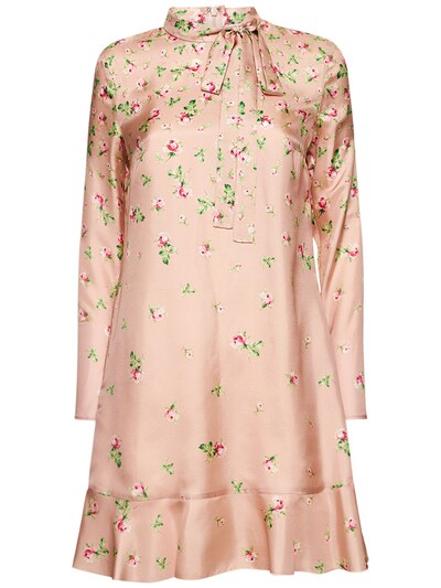 Floral print ruffled silk mini dress - REDValentino - Women