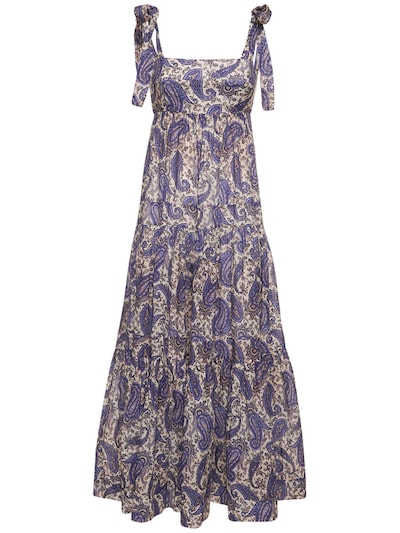 Devi printed lace-up cotton maxi dress - Zimmermann - Women | Luisaviaroma