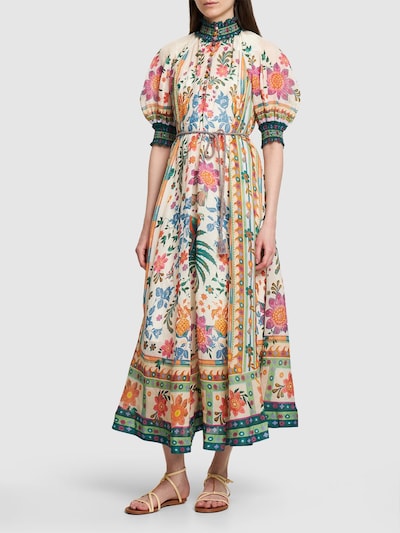 Ginger swing printed ramie maxi dress - Zimmermann - Women | Luisaviaroma