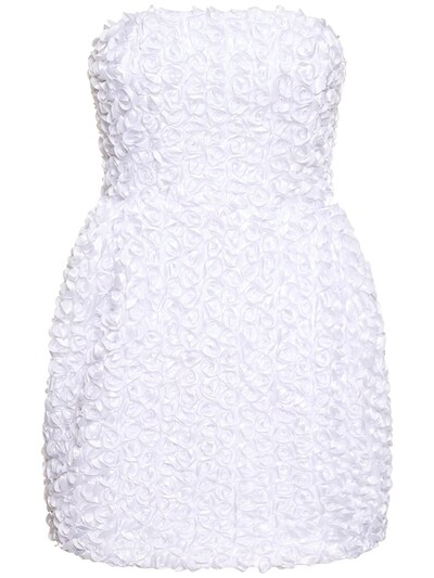 Rotate | Women 3D Flower Satin Mini Dress Bright White 36